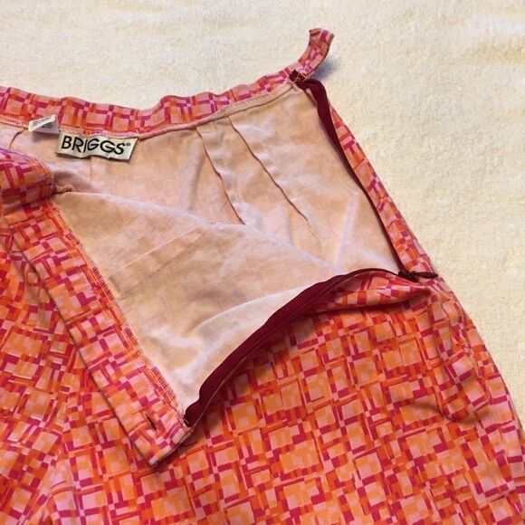 Briggs pink orange size 12 capris side zip bright - Picture 4 of 6